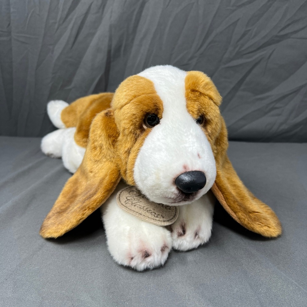Russ Yomiko Classics Basset Hound Plush 12 Inch Brown White Floppy Ears Dog